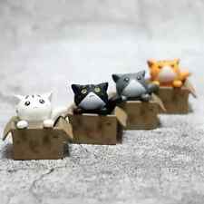 Lot de 4 Figurines Chatons en Boîte - Décoration Adorable pour Maison et Voiture
