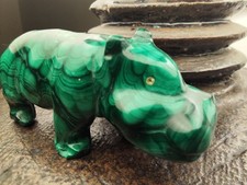 hippopotame en malachite - origine Madagascar