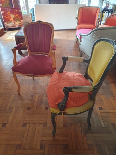 Fauteuils louis bois - fauteuils,