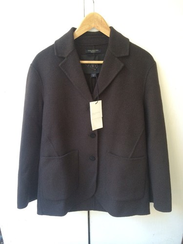 Zara blazer veste marron laine - zara,