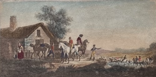 Gravure aquarellée xixème - gravure,