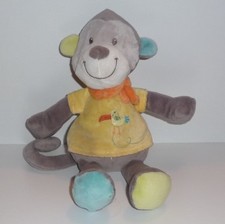 Doudou Singe Nicotoy - Tee Shirt Jaune