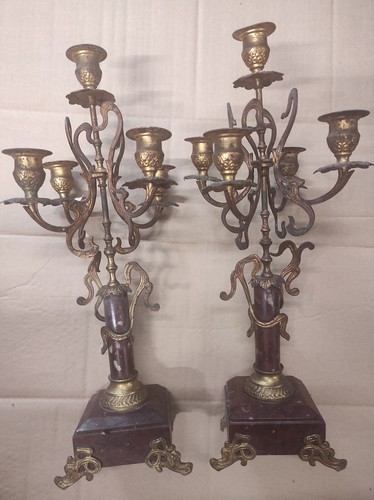 Ancienne paire chandeliers - ancienne, de