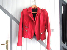 BLOUSON CUIR ROUGE T 38 IRO