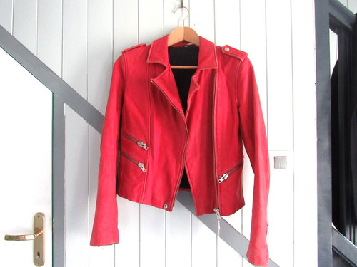 Blouson cuir rouge - blouson, 38