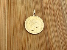 Pendentif avec pièce de 10 Francs en or massif 22 carats (900 / 1000)