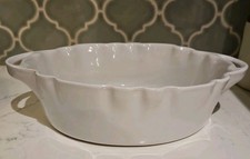 Deltis White Oval Casserole