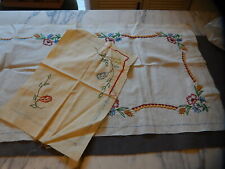 2 ANCIENS OUVRAGES A FINIR DE BRODER  FIL BRODERIE DÉCOR DE FLEURS DMC MMC TOILE
