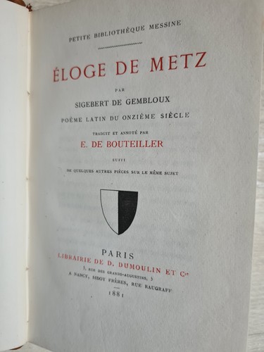 Rare eloge de metz - rare, eo