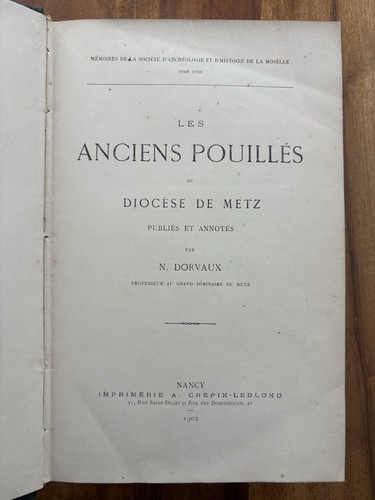 Les anciens pouillés du - les,