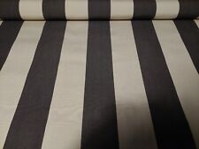 Toile transat store rayures marron foncé vendue au mètre largeur 120 cm