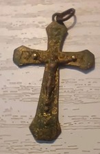 Crucifix Pendentif Très Ancien Jésus Christ