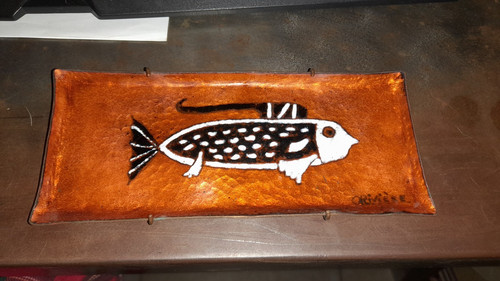 Vide poche émail poisson - ,