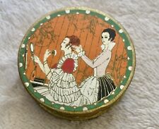 Boîte à poudre ancienne Richard HUDNUT Cartonnée THREE FLOWERS Complète