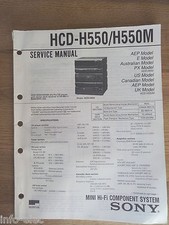 Schema SONY - Service Manual Mini Hifi Component System HCD-H550 HCD-H550M