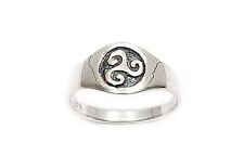 Bague T62 Chevalière Croix Celtique Triskel Argent Massif 925 Dolly-Bijoux
