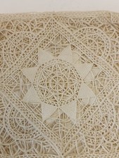 Lot Anciens Napperons En Dentelle Fait Main Au Crochet D'art. 