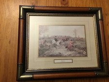 Estampe anglaise - scene de chasse a courre
