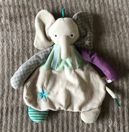 Doudou éléphant gris beige - doudou,