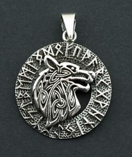Pendentif Viking Tête de Loup