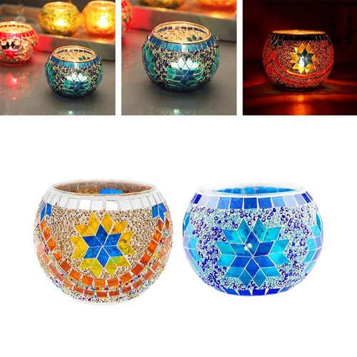 Mosaïque verre bougeoir - mosaïque,