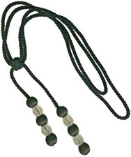 Superbe Noir Double Perlé Gland Rideau Embrasse X1, Art SAM022