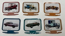 Lot 6 Plaques tôle Collection Autorama Mobil Renault Berliet Peugeot Ford Jaguar