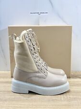 Lorena Paggi Bottes Femme 22254 En Cuir Suédé Sable Luxe Fourrure 37