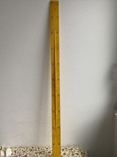 Ancienne Grande Règle Jaune Plastique 1m École Instituteur Deco 