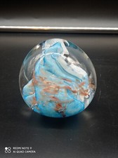 Presse Papier Boule Sulfure en verre de MURANO signée NOVARO ? à identifier .