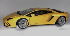 Voiture miniature Lamborghini Aventador S AutoArt 1/18 jaune nacre échelle ma...