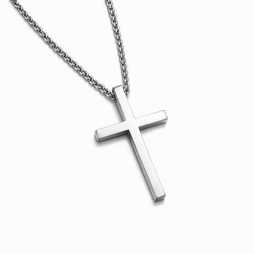 Collier pendentif croix - , uni