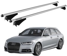Barres de Toit Pour Audi A6 C8 (4A5) avant Ab 2018- Avec Système Antivol Argent
