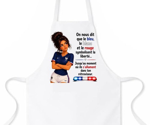 Tablier cuisine bleu - -,