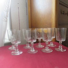 8 verres a vin en cristal de