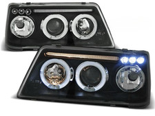 Paire de feux phares Peugeot 205 83-96 angel eyes noir