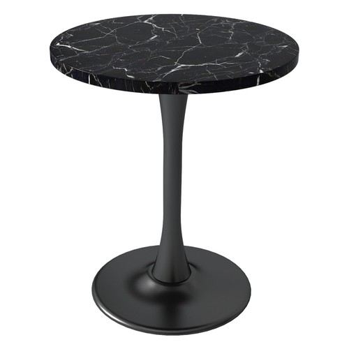 Black marble round dining - marble,