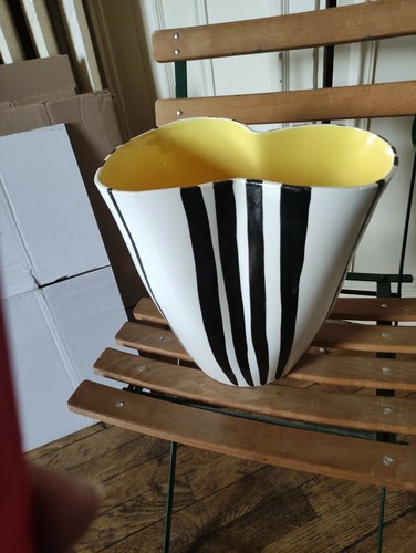 Vase céramique signé - vase,