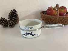 4 ⚜ Ancienne Casserole Aluminite Frugier Ø11cm en Porcelaine De Paris France N°1