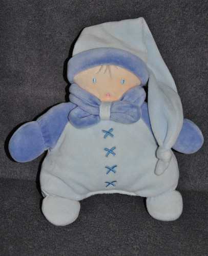 Doudou lutin nounours bleu - nounours,
