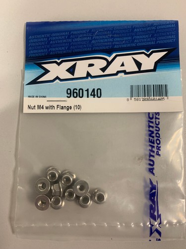 Xray nut with flange - m4,