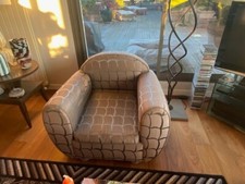 Fauteuil Club tissu RUBELLI Années 80