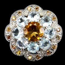 925 Bague en Argent Rond