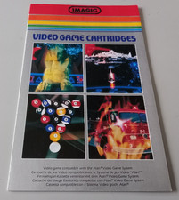Catalogue de jeux dépliant multilingue Imagic pour Atari 2600 (n°3954S)