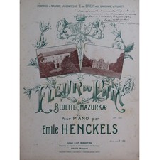 HENCKELS Emile Fleur du Parc op 106 Dédicace Chant Piano ca1921