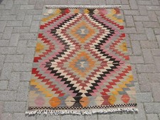 Tapis grand kilim orange turc