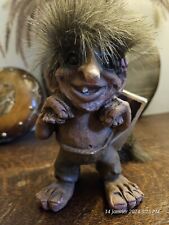 Figurine Vintage Original NY FORM Troll Norway avec un enfant, Avec Étiquette