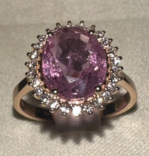 Bague Or Rose 18Kt. Diamants
