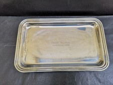 Plateau vide poche métal argenté bon état Pilot Trophy Marseilles 1994   15 x 24