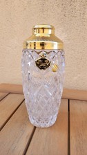 SHAKER A COCKTAIL EN CRISTAL DORÉ. ECHT BLEIKRISTALL. Allemagne De L'ouest